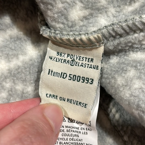 LL Bean Gorpcore Gray Fair Isle Fleece Zip Vest - Picture 10 of 10